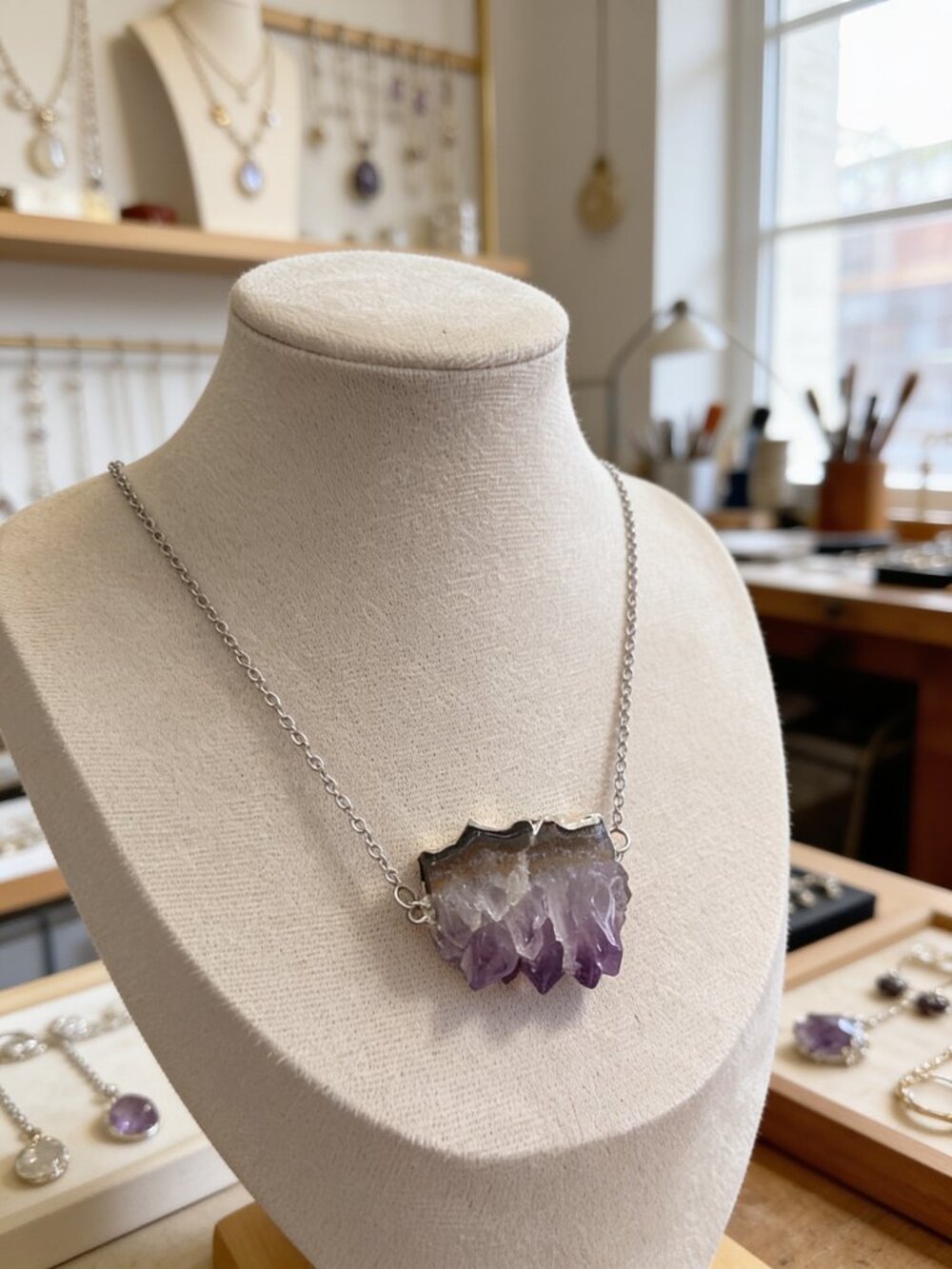 Amethyst Layer Necklace